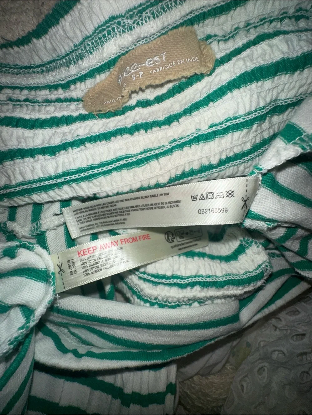 Striped Green and White Maxi Skirt - Flowy Summer Skirt
